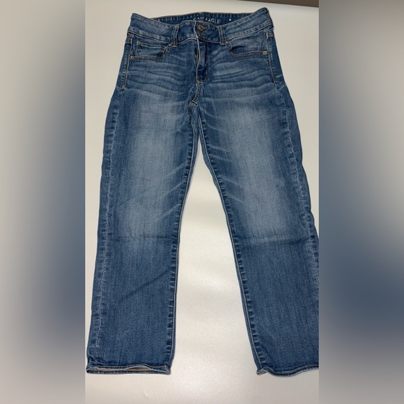 American Eagle Outfitters Blue Artist Crop Pants - Picture 1 of 7